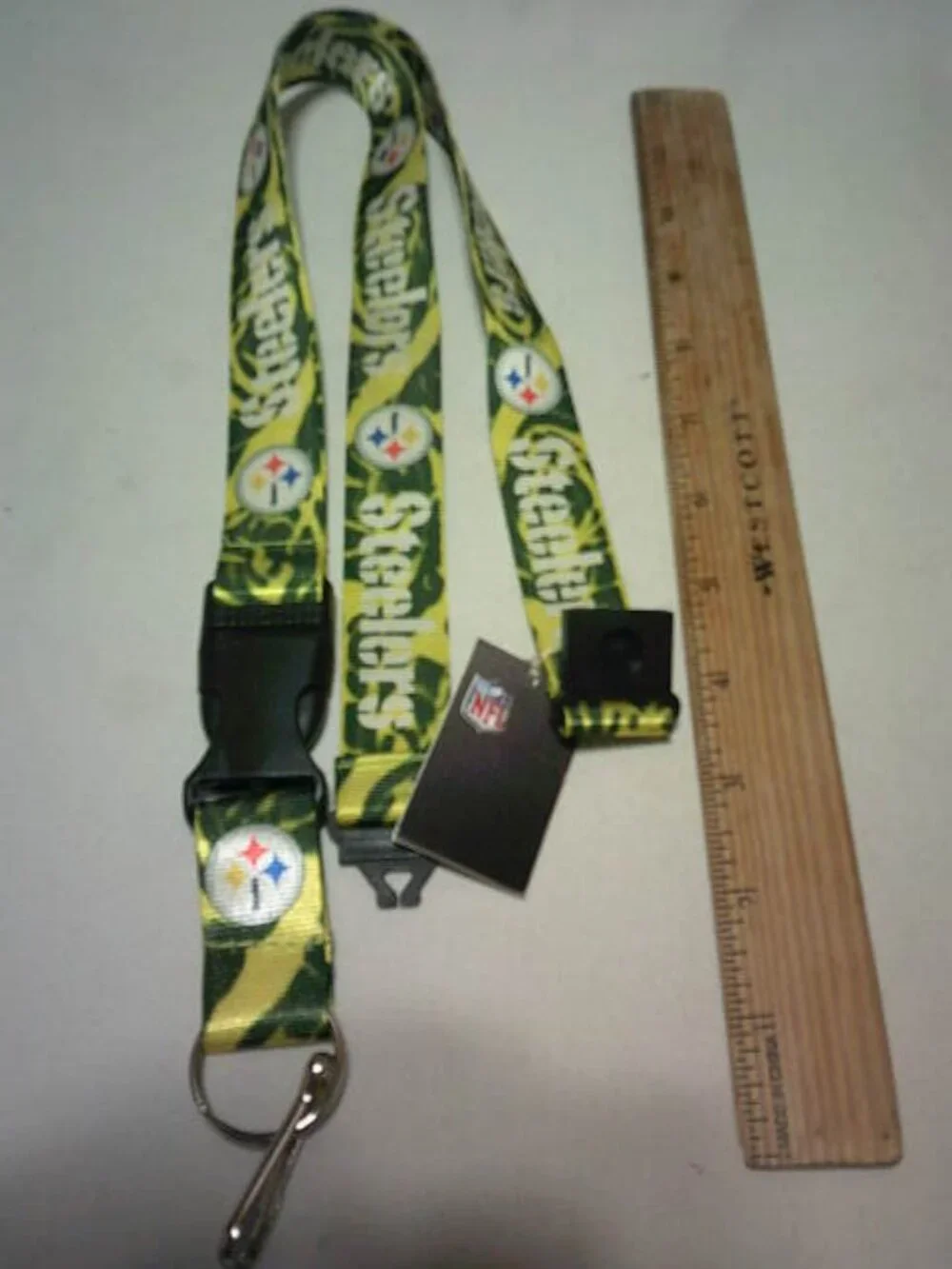 NFL NEW PITTSBURG STEELERS LANYARD KEYCHAIN DETACHABLE IN 2 PLACES EXTRA LONG 🏈